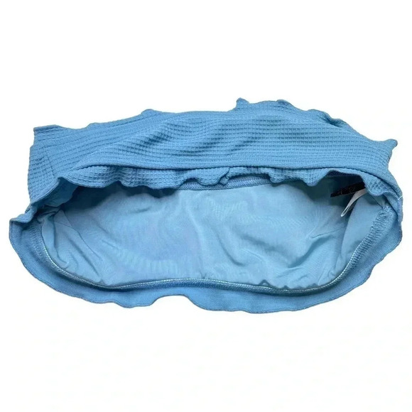 Ris-k Swim Blue Prowl Textured Knit Womens Bikini Swim Top Size Small - Picture 7 of 7